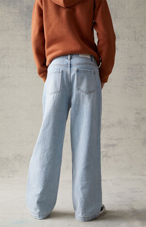 Light Blue Ripped Baggy Jeans image number 5