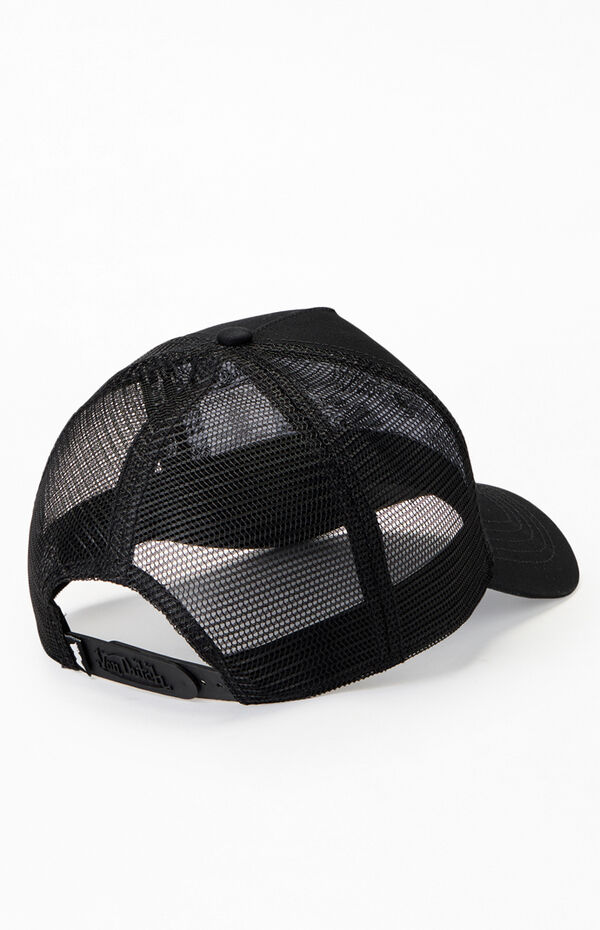 Von Dutch Black Staple Trucker Hat