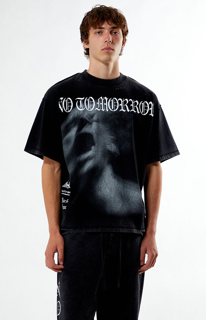 No Tomorrow x Civil Active Pain Ripped Oversized T-Shirt