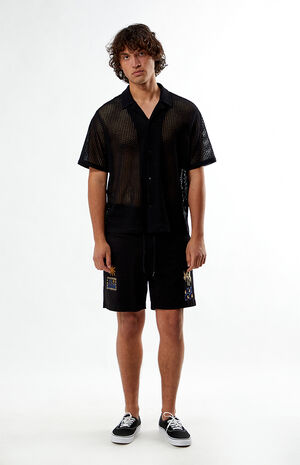 Black Lance Oversized Camp Shirt image number 4