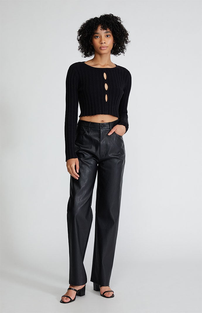 Kendall Kylie Cutout Cropped Sweater PacSun
