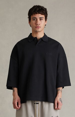 Vintage Black Signature &rsquo;90s Cropped Polo Shirt image number 2