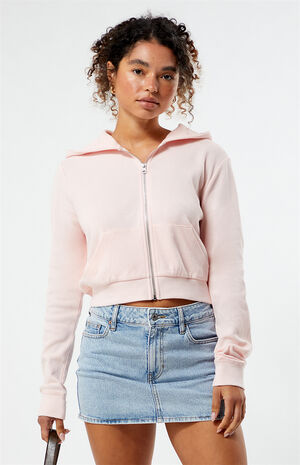 Waffle Knit Full Zip Hoodie image number 1