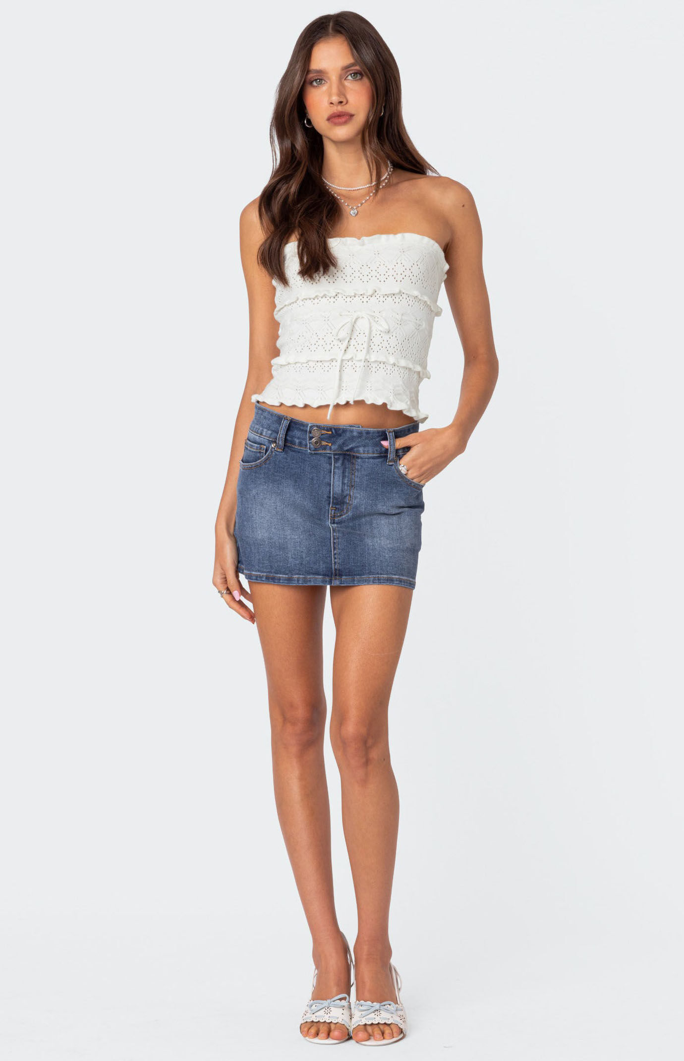 Edikted Eryn Denim Mini Skirt | PacSun