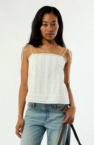 Daniela Square Neck Linen Tank Top image number 1