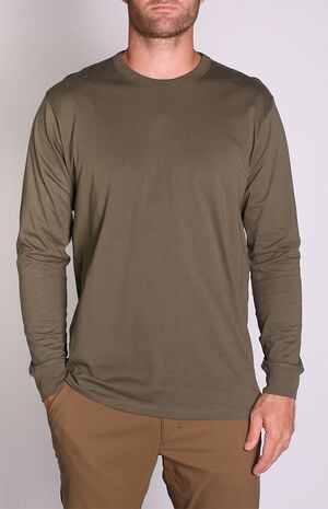 Olive Density Premium Long Sleeve T-Shirt