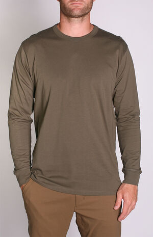 Olive Density Premium Long Sleeve T-Shirt image number 1