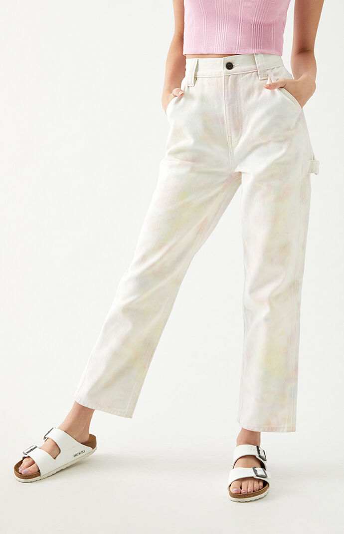 Tie Dye High Waisted Carpenter Pants