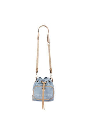 Bryce Jean & PU Bucket Bag image number 7