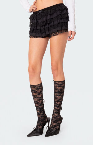 Unicorn Layered Ruffle Shorts image number 2