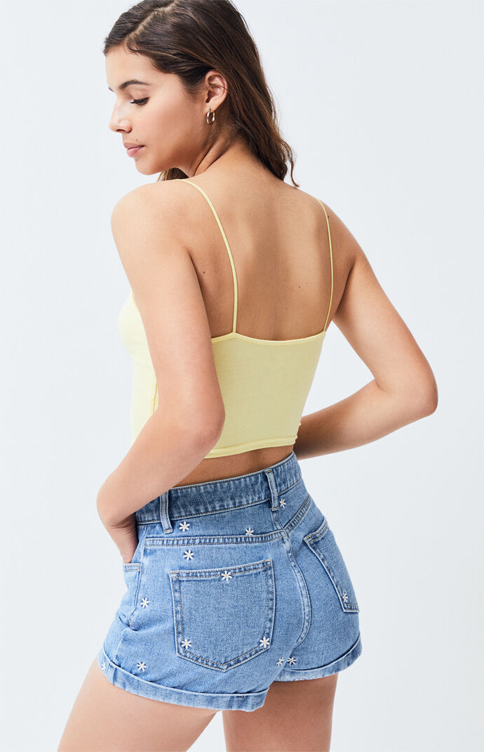 yellow cropped cami