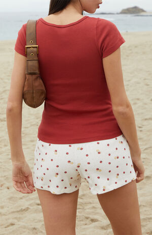 Cherry Bow Embroidered Zelly Top image number 4