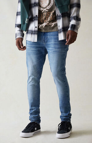 High Stretch Indigo Stacked Skinny Jeans image number 1