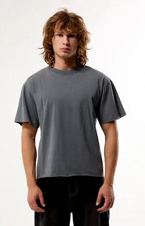 Vintage Blue Premium Cropped T-Shirt image number 1