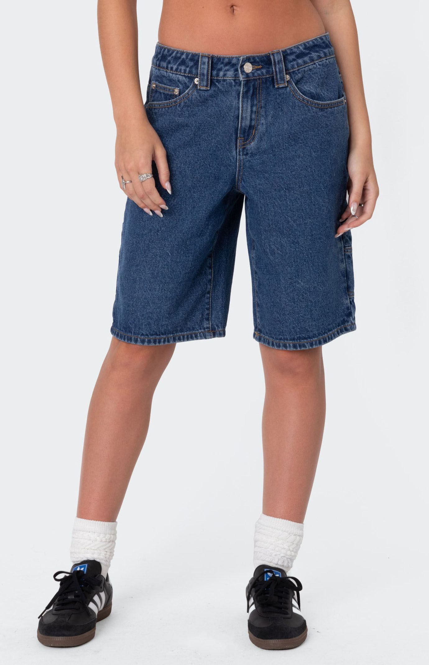 Edikted Stargirl Denim Bermuda Shorts