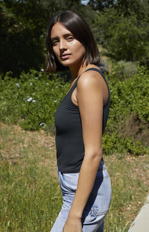 Black Trisha Tank Top image number 3