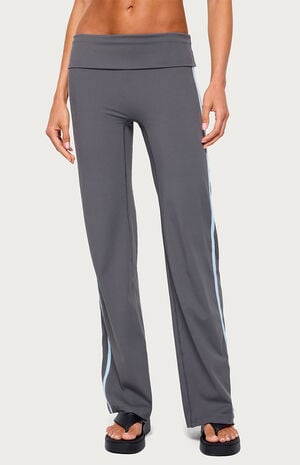 Anica Stripey Mid Rise Fold Over Pants image number 1