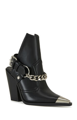 Women's Black Western Booties image number 2