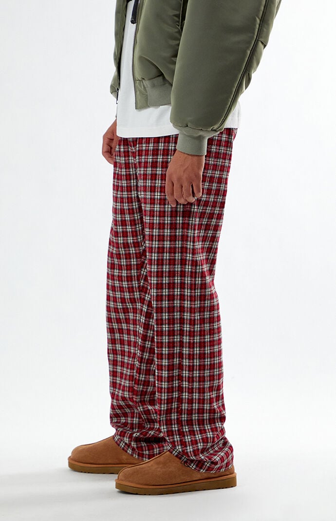 Pacsun red plaid pants on sale