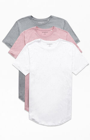 PS Basics Three Pack Hardin Scallop T-Shirts | PacSun