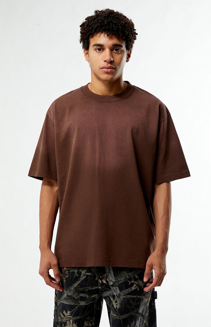 Pacsun Brown Premium Potassium Wash T-Shirt