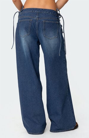 Katt Lace Up Baggy Jeans image number 5