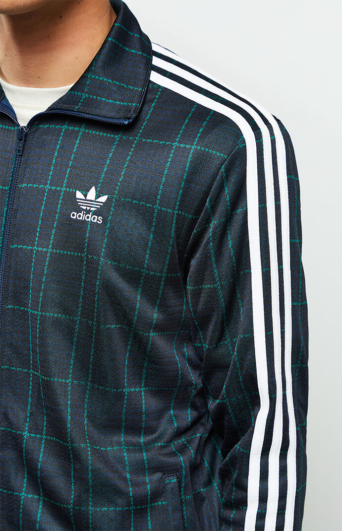 adidas plaid track jacket