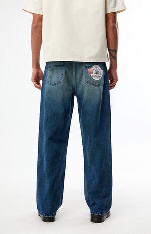 by Pacsun Dark Blue Claw Logo Baggy Jeans image number 4