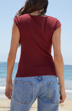 Burgundy Ella Top image number 3