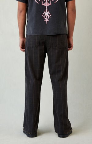 Dark Plaid Extreme Baggy Pants image number 4