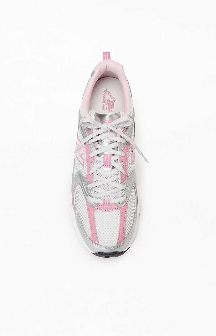 New Balance Silver & Pink 530 Sneakers