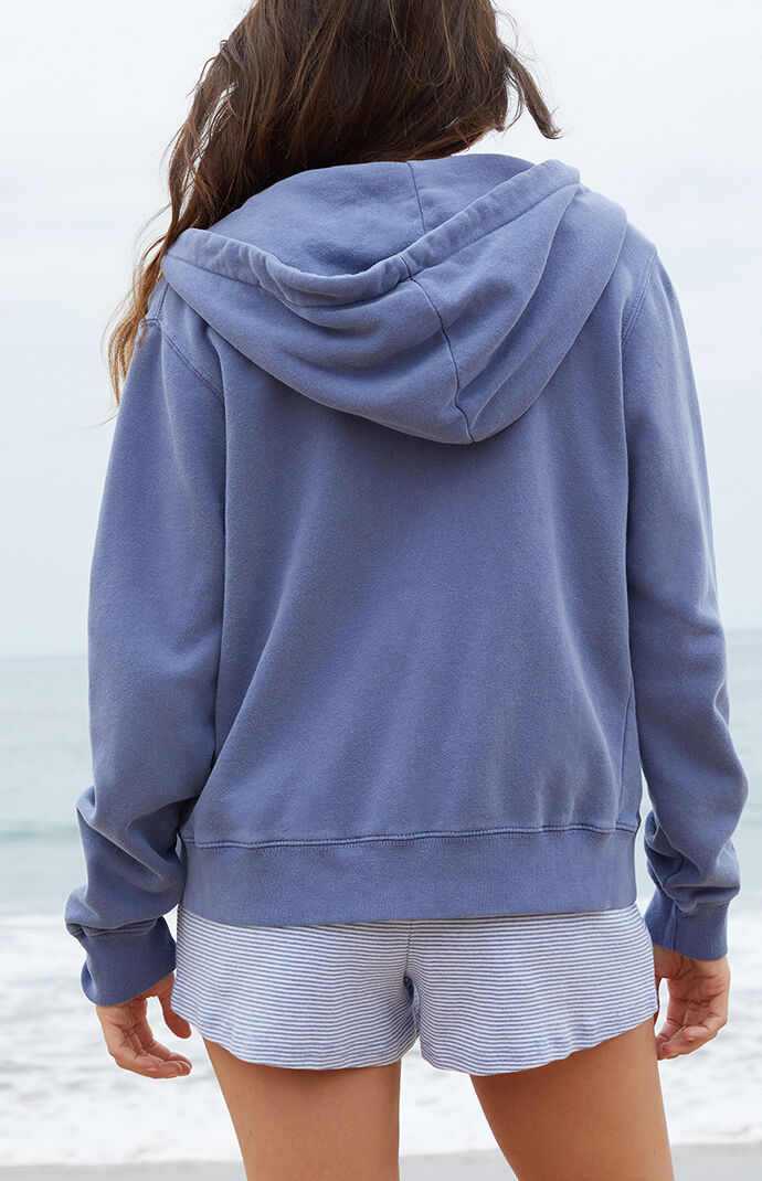 John Galt Light Blue Christy Zip Up Hoodie | Pacsun