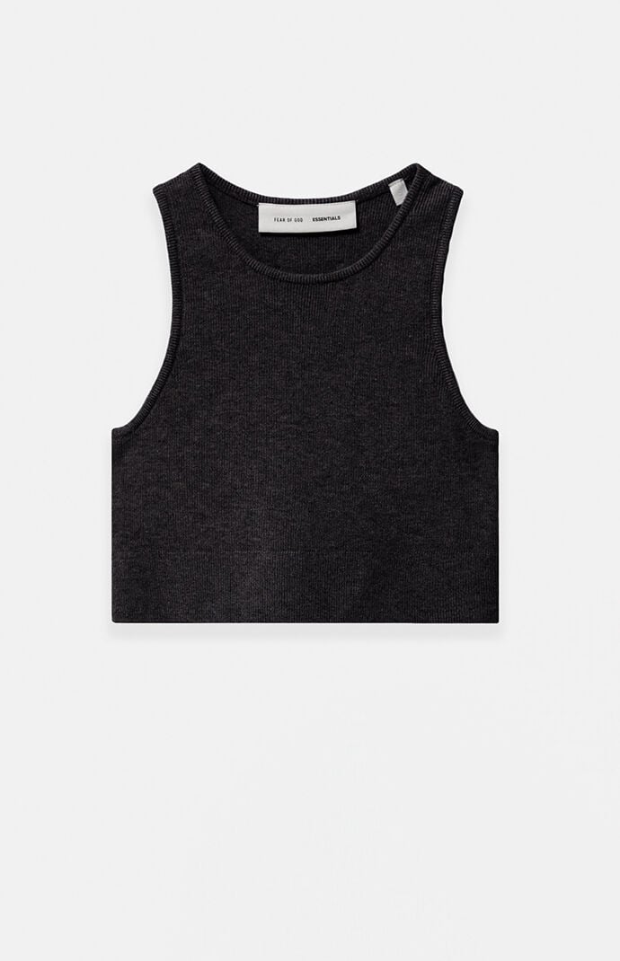 Fear of God Women's Jet Black Sport Knit Tank Top Fear of God Women's Jet Black Sport Knit Tank Top