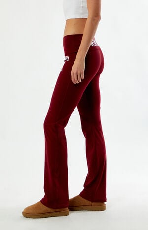 Harvard Crimson Fold-Over Yoga Pants image number 3
