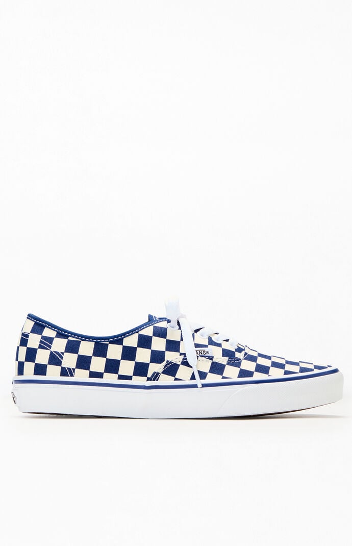 Vans Blue & White Checkerboard Authentic Shoes
