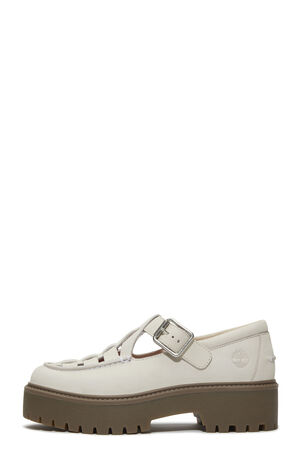 Women's Natural Nubuck Stone Street Buckle Mary Jane Shoes image number 8