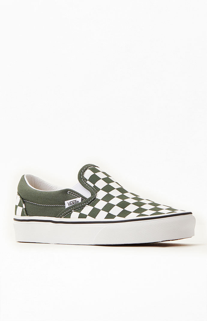 Light green checkered vans top
