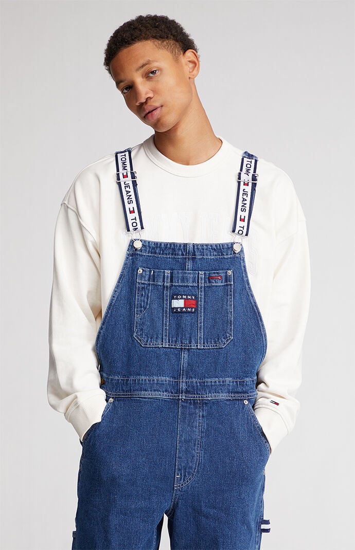 Tommy Jeans Logo Strap Overalls PacSun