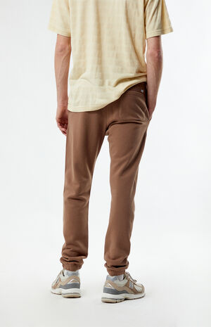 Brown Fleece Jogger Sweatpants image number 4