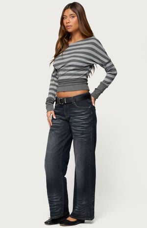 Marniee Striped Off Shouler Top image number 4