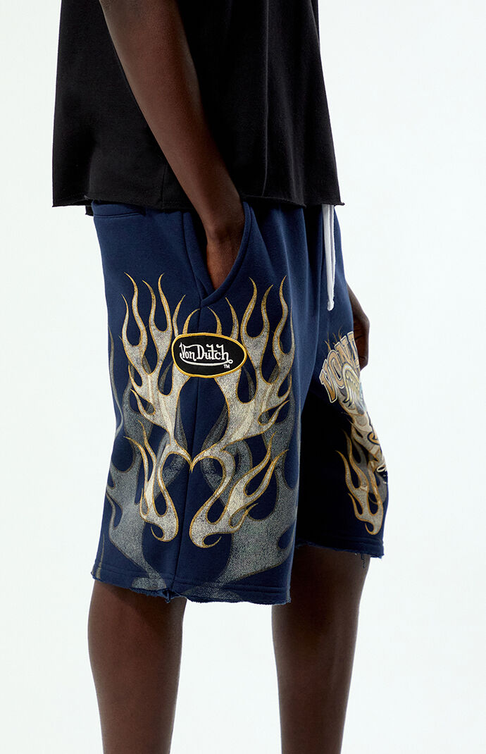 Von Dutch Eyeball Baggy Fleece Sweat Shorts | Pacsun