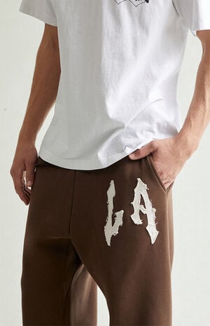 LA Raw Applique Baggy Sweatpants image number 3