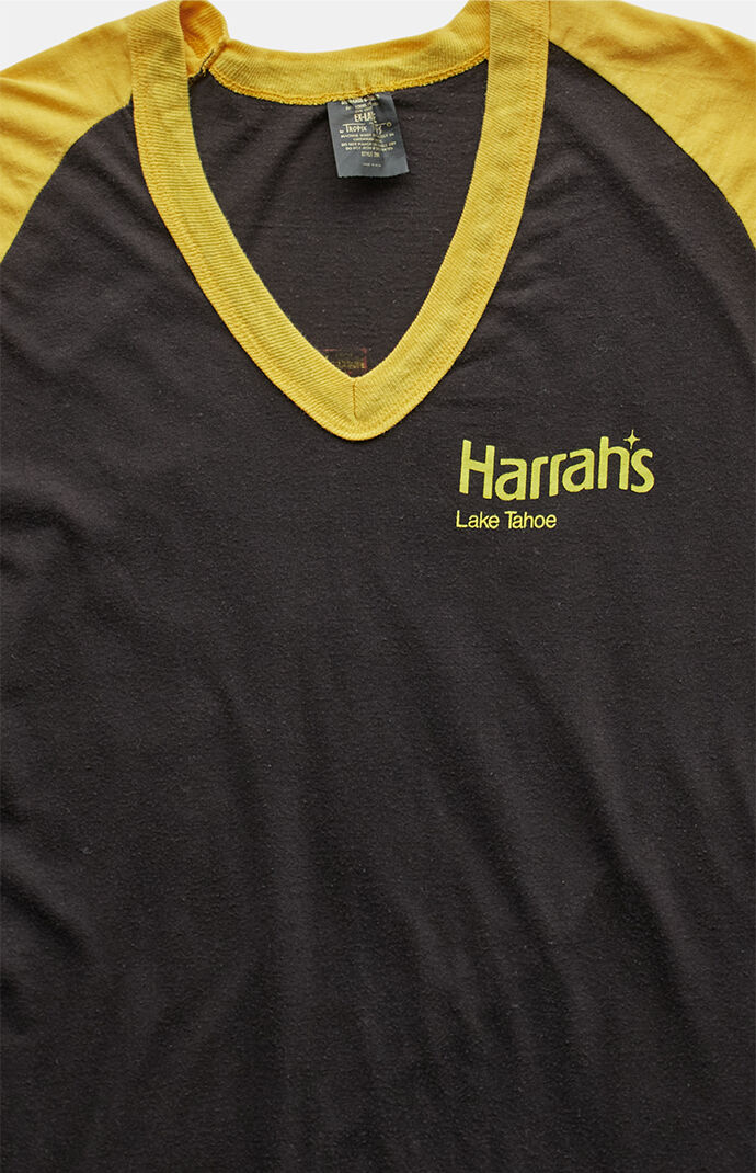 PS VINTAGE '90s Harrah's Lake Tahoe V-neck Graphic T-Shirt