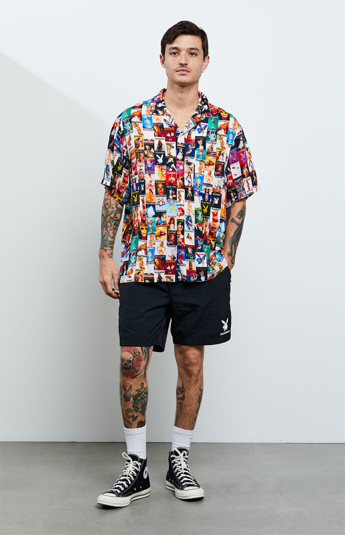 playboy cover collage camp shirt
