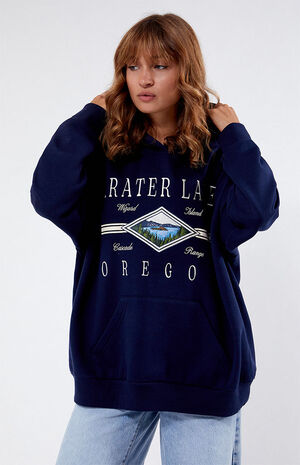 Crater Lake Oregon Oversized Hoodie image number 2