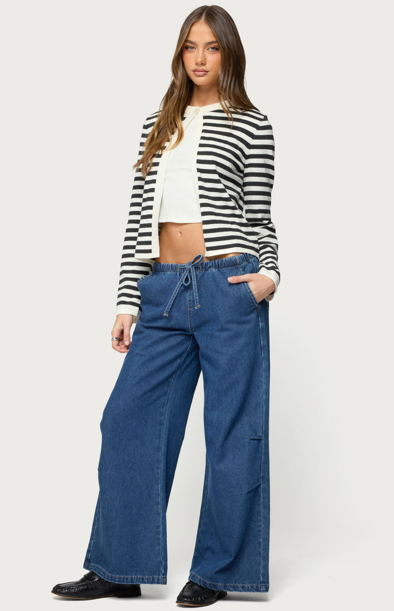 Edikted Jenie Split Front Knit Cardigan