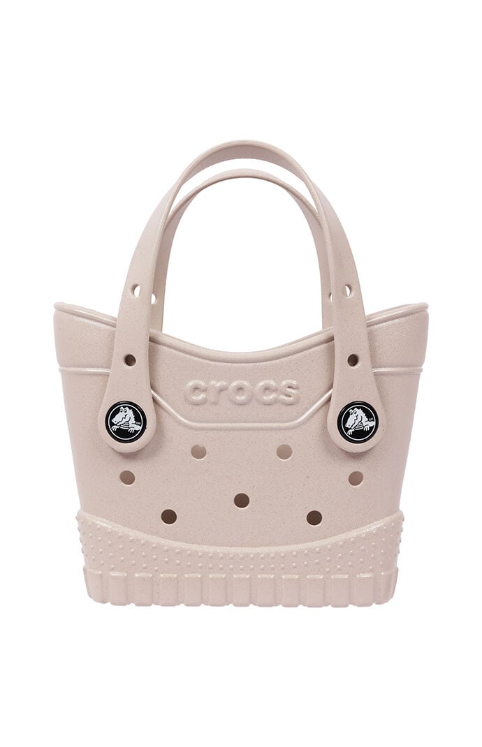 Crocs Cream Glitter EVA Micro Tote Bag