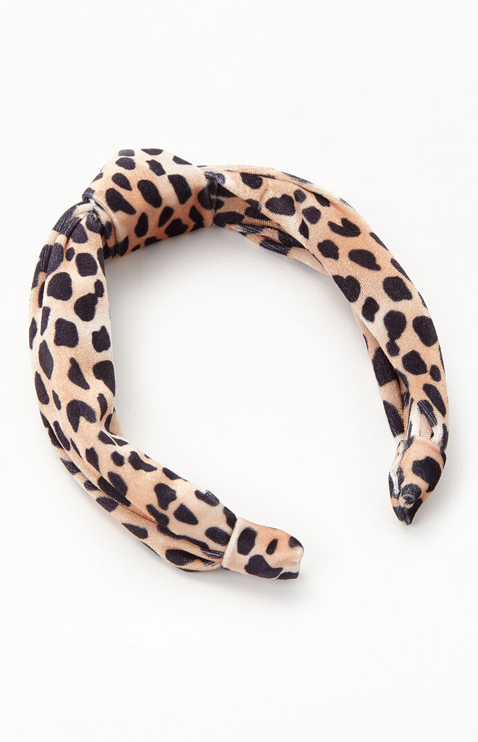 Velvet Knot Leopard Headband