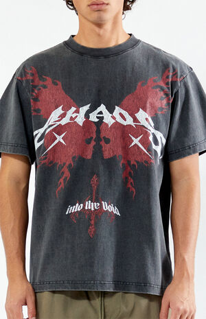 Chaos Wings Vintage Oversized T-Shirt image number 2