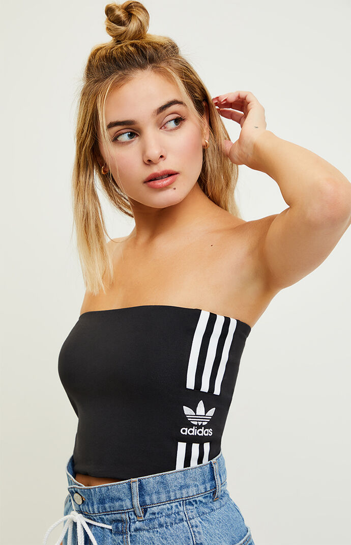 black and white tube top